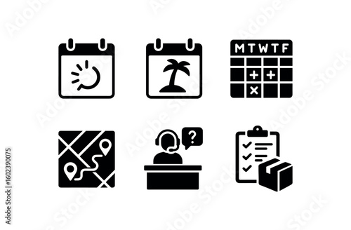solid icon isolated busy season loading schedule busy season holiday schedule busy season roster busy season traffic map busy season service desk busy season supply schedule