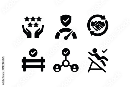 solid icon isolated tst pilot rating tst metric dashboard tst feedback loop tst guardrail tst relay node tst fall apparatus