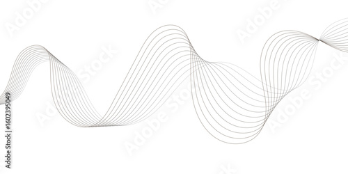 minimalist abstract background featuring wavy gray light lines on a white backdrop creating a smooth and elegant pattern design for modern and creative wavey design.