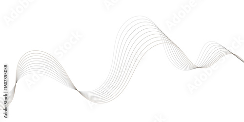 minimalist abstract background featuring wavy gray light lines on a white backdrop creating a smooth and elegant pattern design for modern and creative wavey design.
