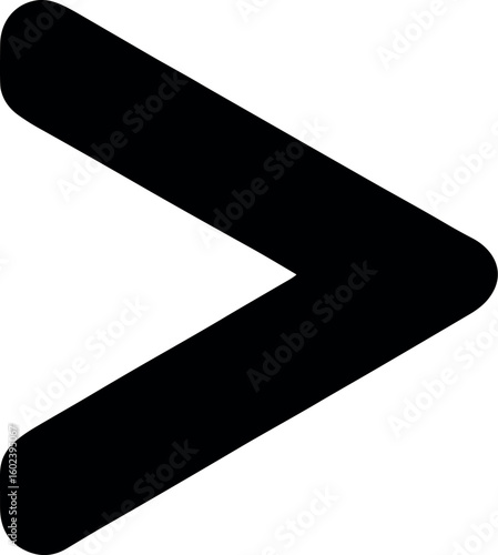 Greater Than Sign vector silhouette design