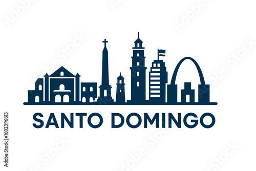 Santo Domingo city skyline with iconic buildings and landmarks