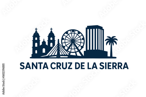 Santa Cruz de la Sierra city skyline with iconic buildings and landmarks