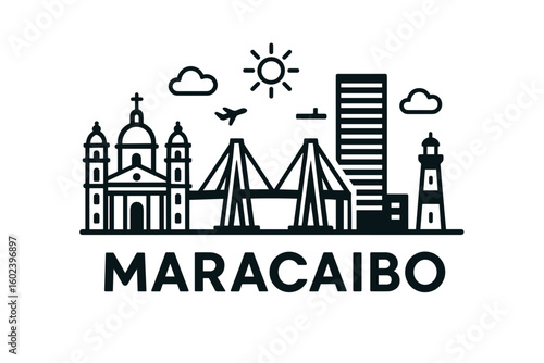 Maracaibo city skyline with iconic buildings and landmarks