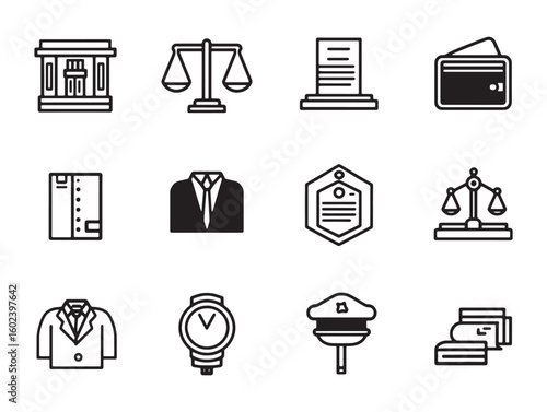 Prosecution minimalist 2D line design