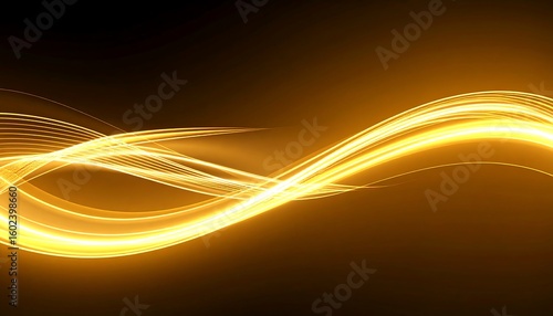 Golden glowing wave design
