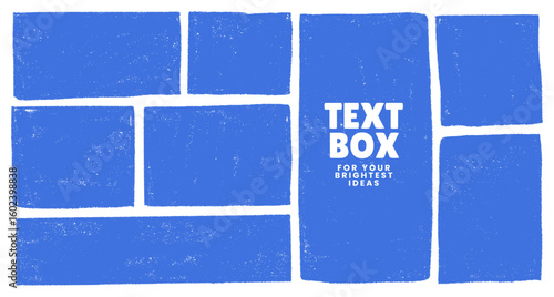 Playful Irregular Text Box Frame Vector Set in Crayon Style. Colorful Doodle Border Shapes with Wavy Edges