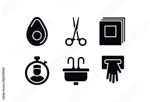 solid icon isolated suron anesthesia mask suron forceps suron drape pack suron countdown timer suron scb sink suron glove dispenser