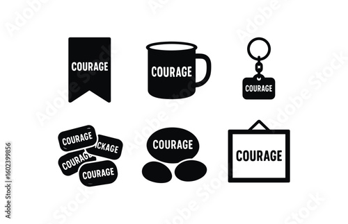 solid icon isolated coura bookmark coura enamel mug coura keychain tag coura sticker pack coura affirmation stones coura plaque