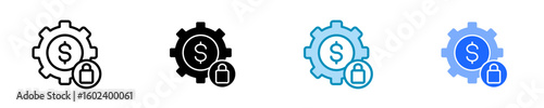 Fixed Costs  Icon Set Multiple Style Collection
