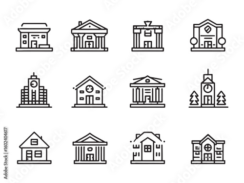 Real Estate Law Modern Minimalist 2D Drawing
