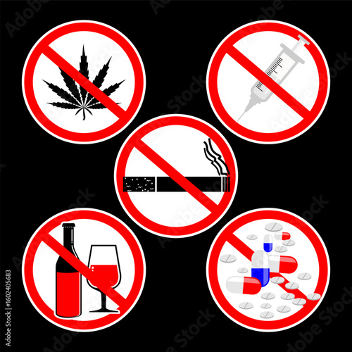 International Day Against, drug abuse and trafficking, poster and banner vector