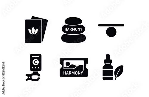 solid icon isolated hony color palette cards hony affirmation stones hony board hony orchestra tuner hony retreat voucher hony scent blend