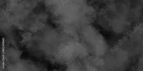 Abstract white and gray isolated cloud cumulus clouds. Gray aquarelle painted realistic fog or mist smoky textured canvas design. White and ash messy wall stucco texture background.	