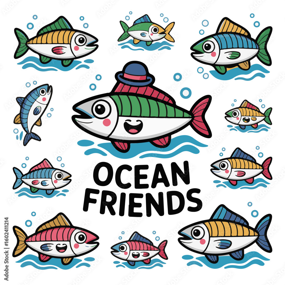 Fototapeta premium Colorful fish vector design