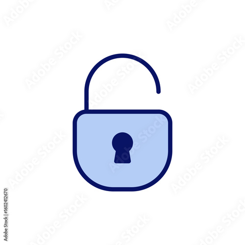 Unlock icon vector. Unlock sign and symbol. unlocked padlock icon