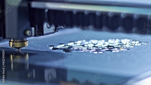 Laser cutting machine working on metal