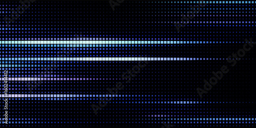 Trendy glitch pattern on dark background. Abstract geometric elements