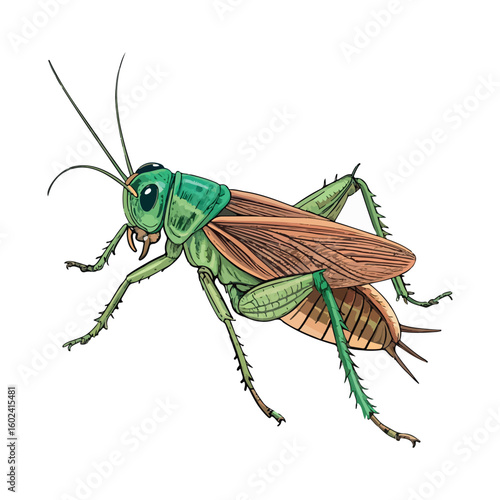 Had cricket lice color vector on white background.03