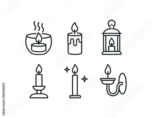 straight perfect stroke icon mono icons style isolated candle aroma candle drip candle candle base candle shimmer candle sconce