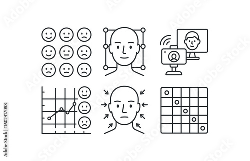 straight perfect stroke icon mono icons style isolated facial epression blendshape controller facial epression animation rig facial epression capture device facial epression valence chart