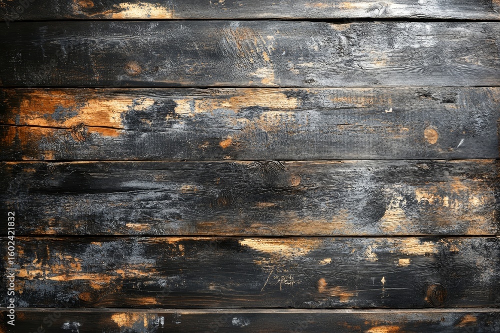 Fototapeta premium Grunge wooden texture background, perfect for rustic or industrial-themed interiors, Generative AI