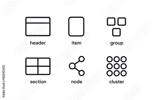 straight perfect out stroke icon mono icons style isolated part section header part sub object item part chunk group part fragment node part element cell part piece cluster