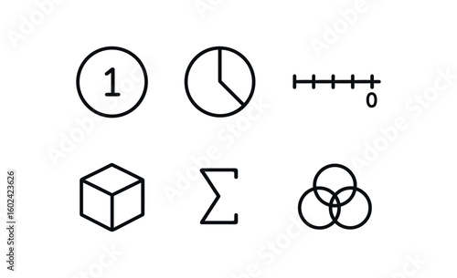 straight perfect out stroke icon mono icons style isolated whole integer unit whole pie chart whole number whole object model whole sum total whole grouping