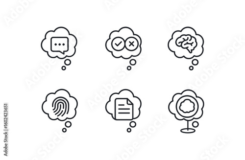 straight perfect out stroke icon mono icons style isolated thoughts annotation note thoughts sentiment analysis thoughts cognitive model thoughts memory trace thoughts log file thoughts
