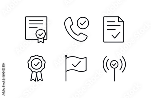 straight perfect out stroke icon mono icons style isolated completion certificate seal completion callback handler completion report summary completion reward badge completion flag bit
