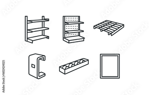 straight perfect out stroke icon mono icons style isolated shelf system gondola arm shelf system end cap rail shelf system wire decking shelf system shoring clip shelf system roller track
