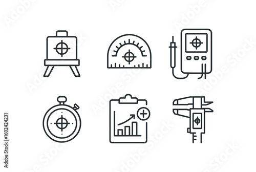 straight perfect out stroke icon mono icons style isolated accuracy laser alignment device accuracy chart protractor accuracy multimeter test lead accuracy time stamp chronometer accuracy