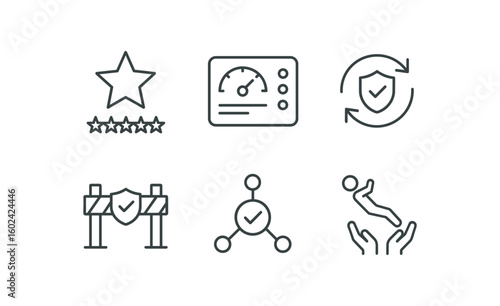 straight perfect out stroke icon mono icons style isolated tst pilot rating tst metric dashboard tst feedback loop tst guardrail tst relay node tst fall apparatus