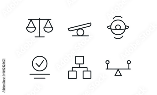 straight perfect out stroke icon mono icons style isolated balance scale beam balance board rocker balance gyro sensor balance check indicator balance algorithm module balance stability bar