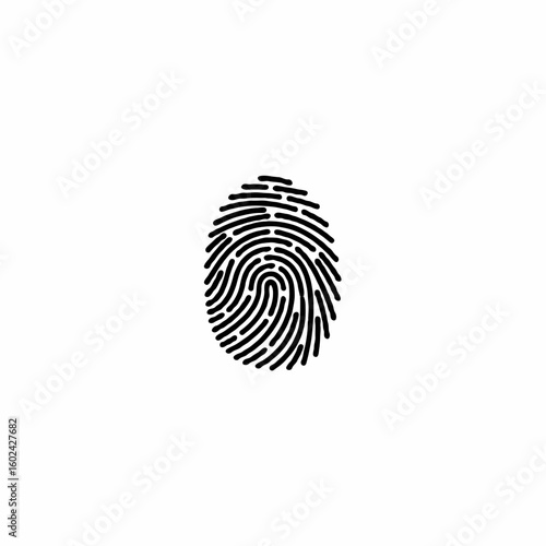 fingerprint on white background
