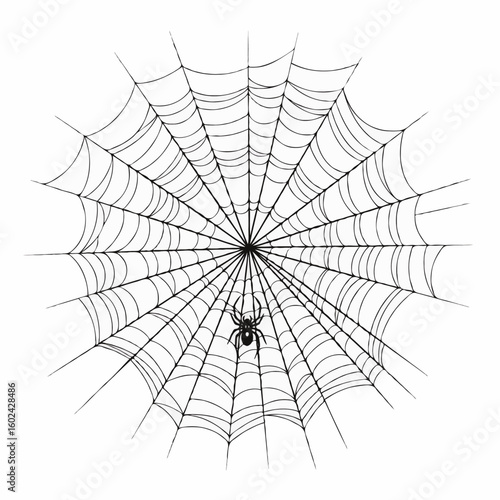 spider web vector illustration