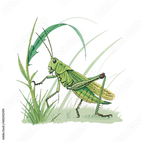 Had grasshopper lice color vector on white background.02