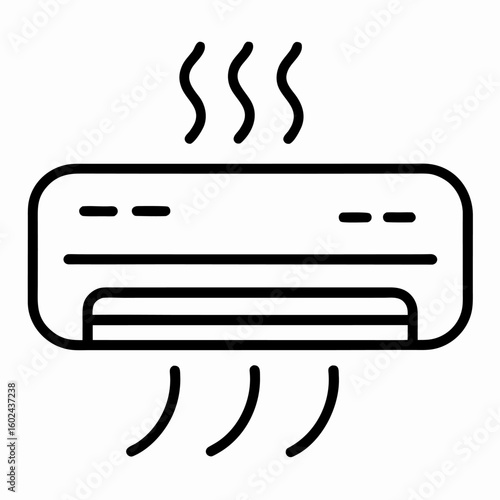 Air Conditioner Vector ac Art technology  Icons and icon line airt vactor  on white background Graphics for Free Download