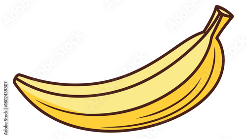 Yellow banana vector illustration fruit food