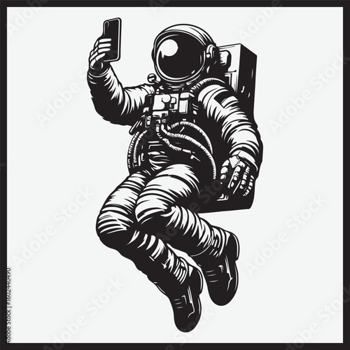 vector illustration of a astronaut