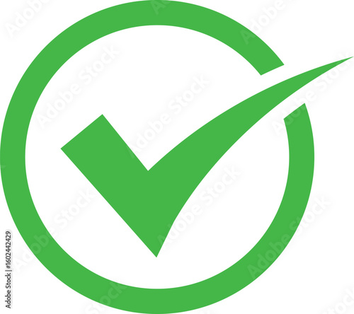 Green check mark icon. Correct vote choice symbol. social media verified badge sign. symbolizing success icons. approved sign
