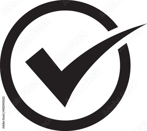 approved icons. rounded right sign concept. Correct vote choice symbol. accept checkmark icons.  right icon or symbol
