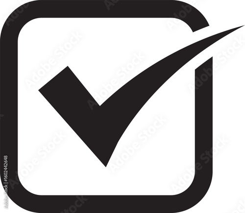 approved icons. rounded right sign concept. Correct vote choice symbol. accept checkmark icons.  right icon or symbol
