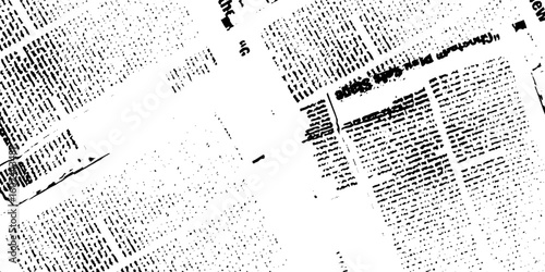 Rough vector background abstract grunge texture old vintage newspaper. Vector white and black newspaper paper grunge pattern old aged texture.	