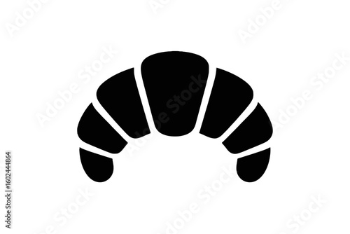 Crescent Shaped Pastry Silhouette croissant baked goods