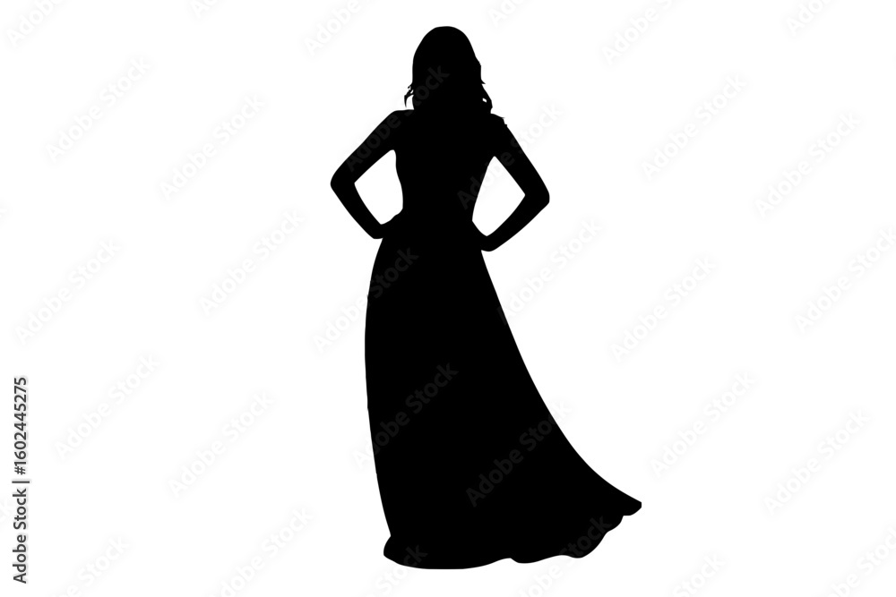 Elegant Woman Dancing silhouette graceful Elegant Woman Dancing silhouette graceful