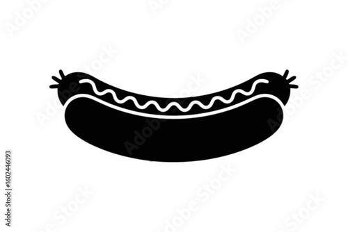 Hot Dog with Wavy Mustard sausage condiment