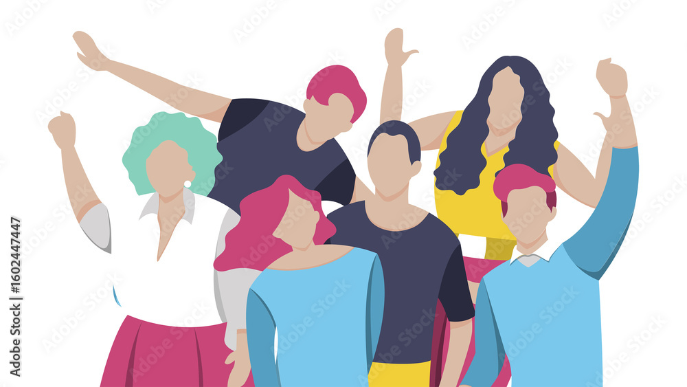 Fototapeta premium Png Diverse characters element, transparent background