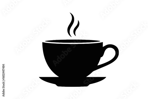 Steaming Coffee Cup saucer hot beverage