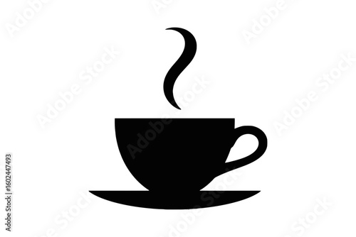 Steaming Coffee Cup saucer hot beverage